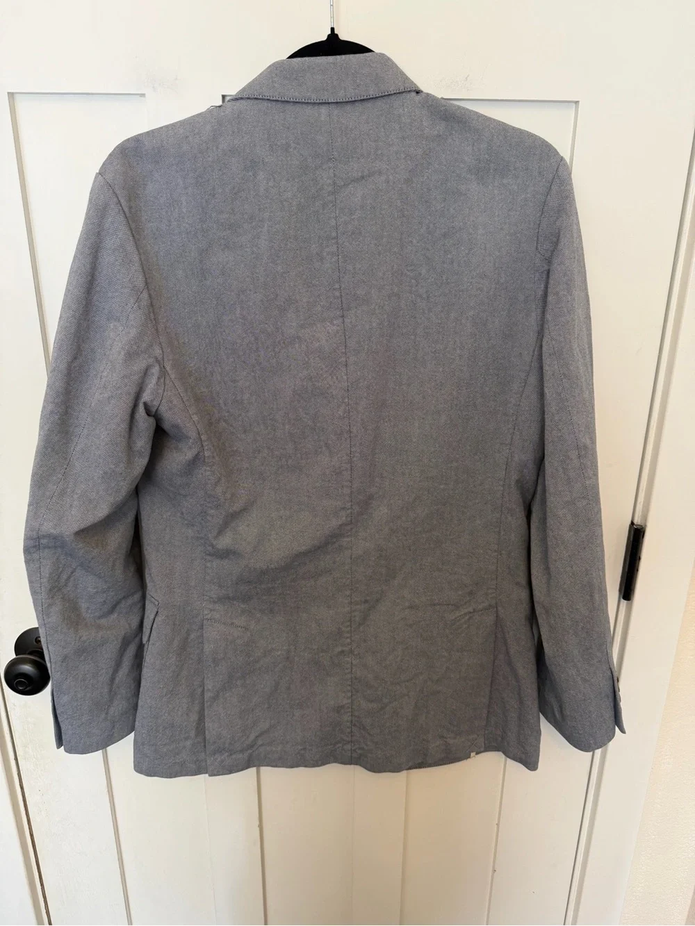 J. Crew Tessuti Carpini Sport Coat Blazer Blue Cotton Made In Italy Men’s Sz S